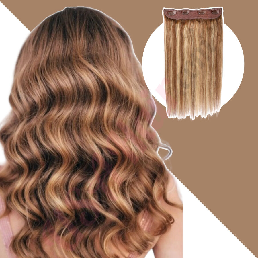 Human hair shop halo extensions brown